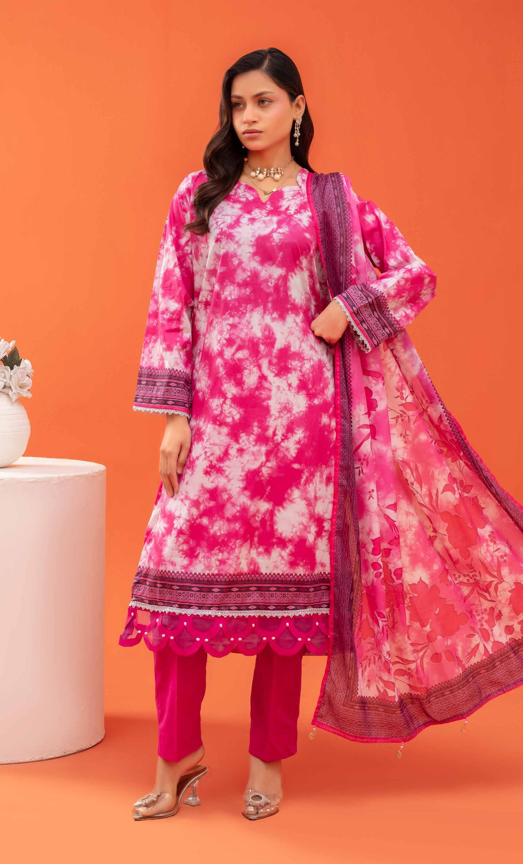 Gull-E-Rukh Trace VOL-642 Design 06 Unstitched Lawn Suit - Gull-E-Rukh unstitched lawn suit image 1