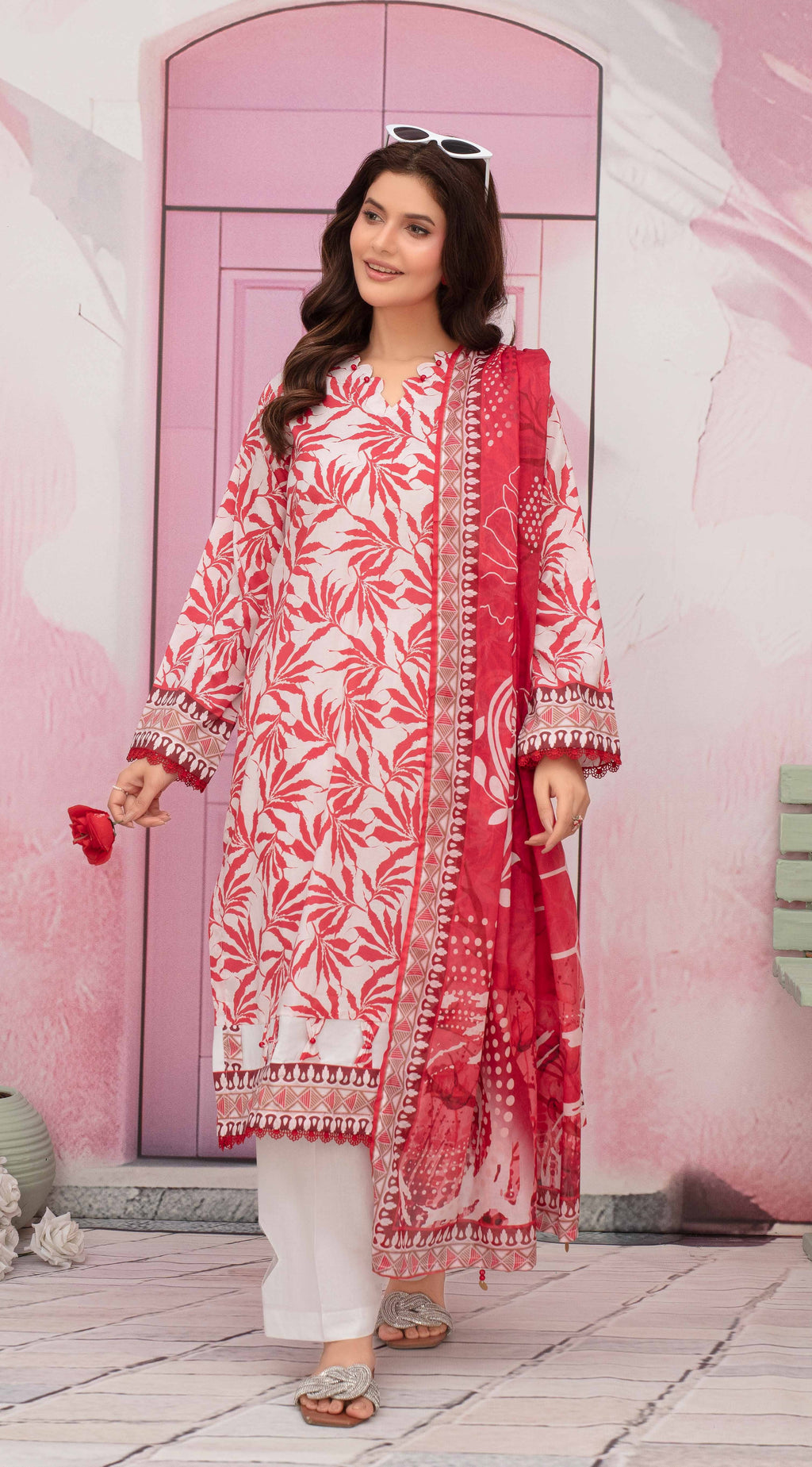 Gull-E-Rukh Florance VOL-646 Design 06 Unstitched Lawn Suit - Gull-E-Rukh unstitched lawn suit image 2