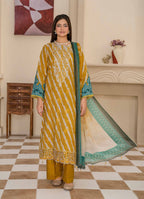 Bin Iqbal V-611 Design 06 Unstitched Lawn Suit - Bin Iqbal unstitched lawn suit image 2