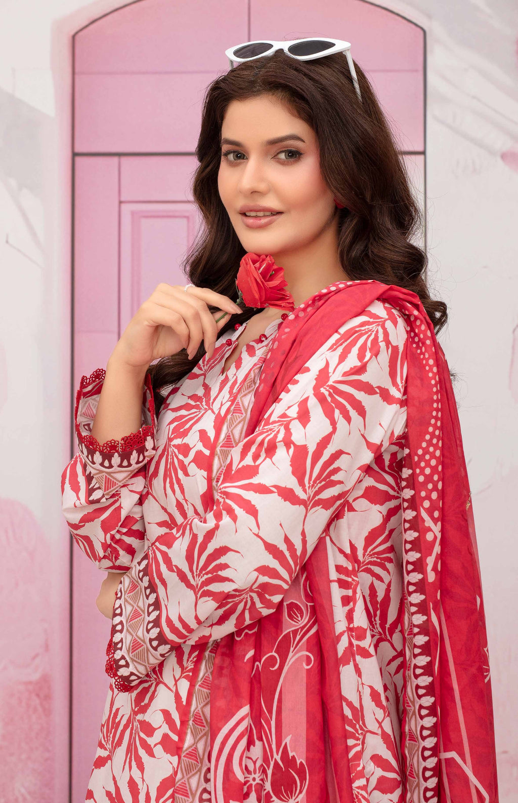Gull-E-Rukh Florance VOL-646 Design 06 Unstitched Lawn Suit - Gull-E-Rukh unstitched lawn suit image 3