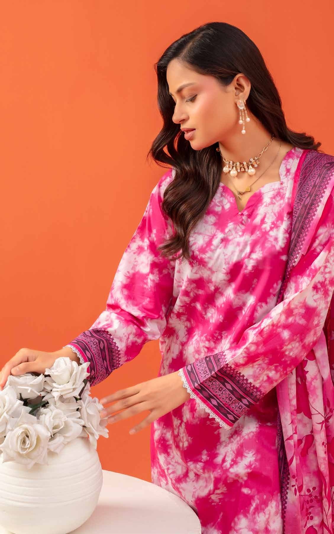 Gull-E-Rukh Trace VOL-642 Design 06 Unstitched Lawn Suit - Gull-E-Rukh unstitched lawn suit image 3