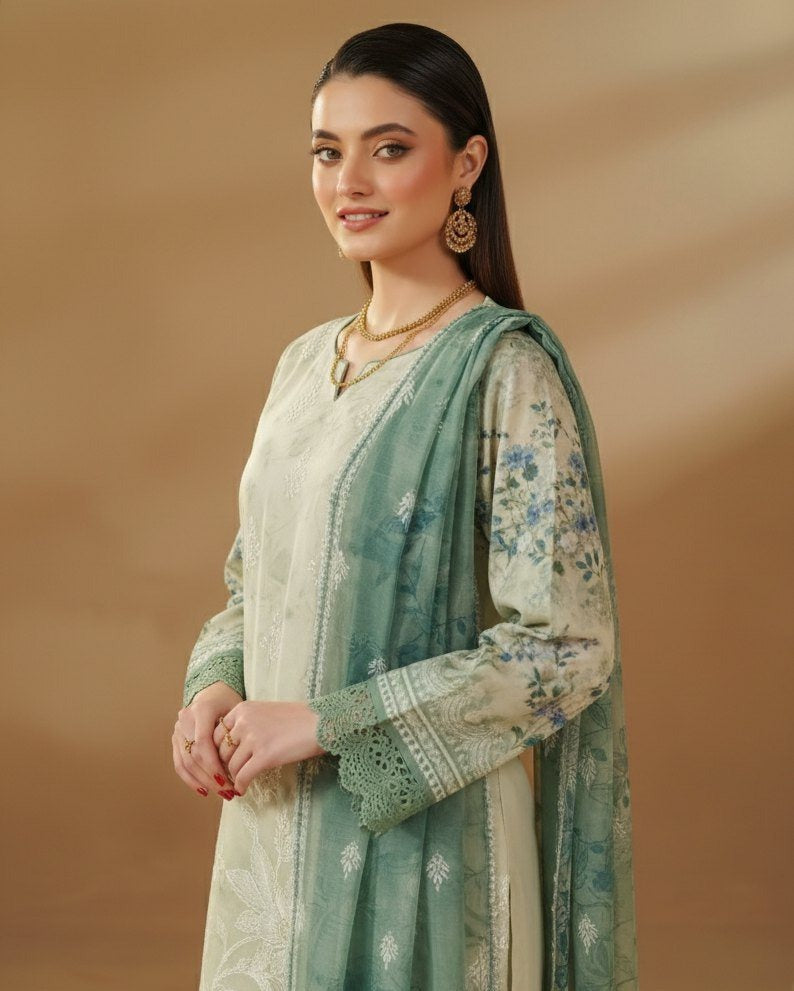 Sobia Waseem BELLA 0.5 VOL-2688 Design 06 Unstitched Lawn Suit - Sobia Waseem unstitched lawn suit image 4