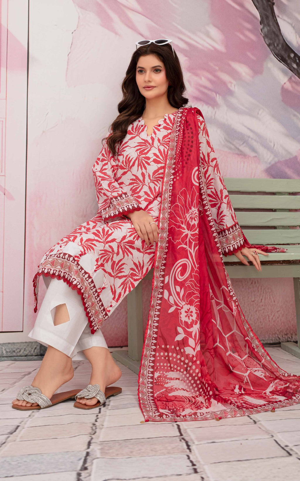 Gull-E-Rukh Florance VOL-646 Design 06 Unstitched Lawn Suit - Gull-E-Rukh unstitched lawn suit image 5