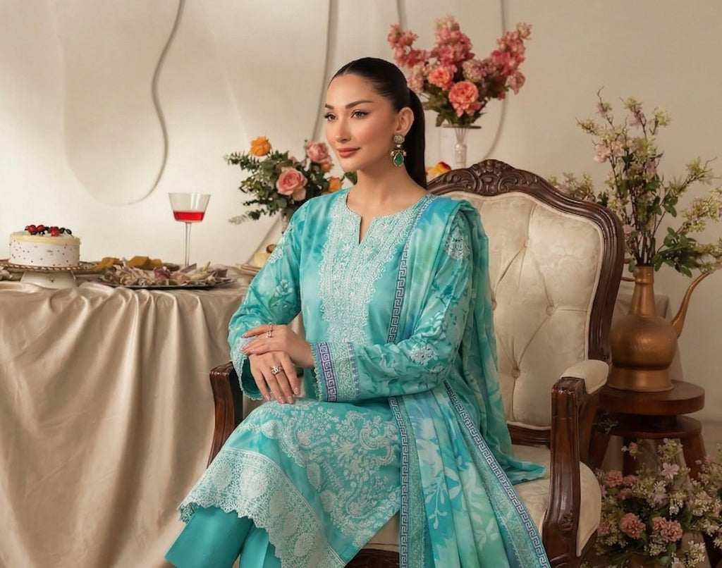 Sobia Waseem RANG BARI VOL-2672 Design 06 Unstitched Lawn Suit - Sobia Waseem unstitched lawn suit image 3