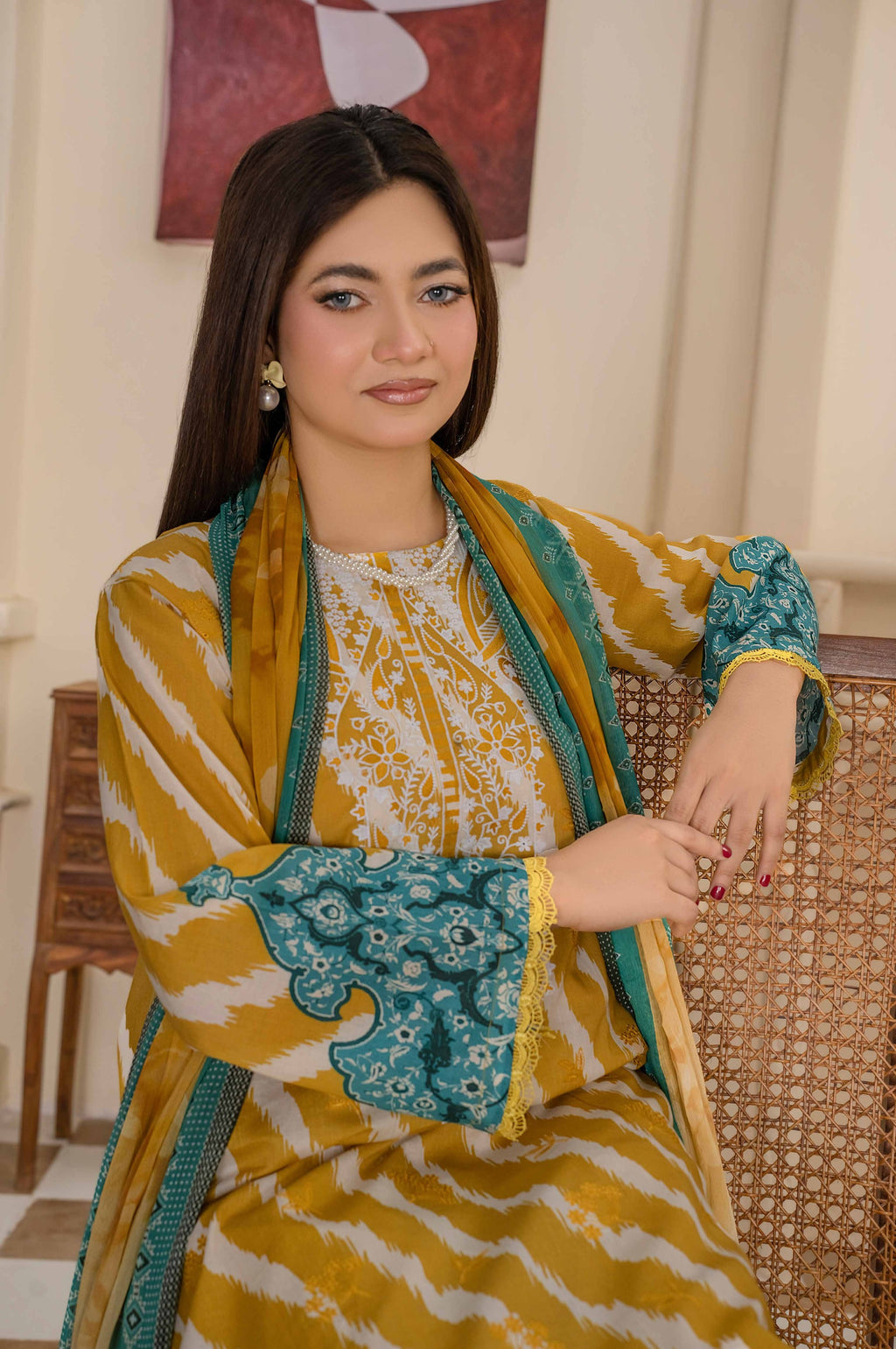 Bin Iqbal V-611 Design 06 Unstitched Lawn Suit - Bin Iqbal unstitched lawn suit image 7