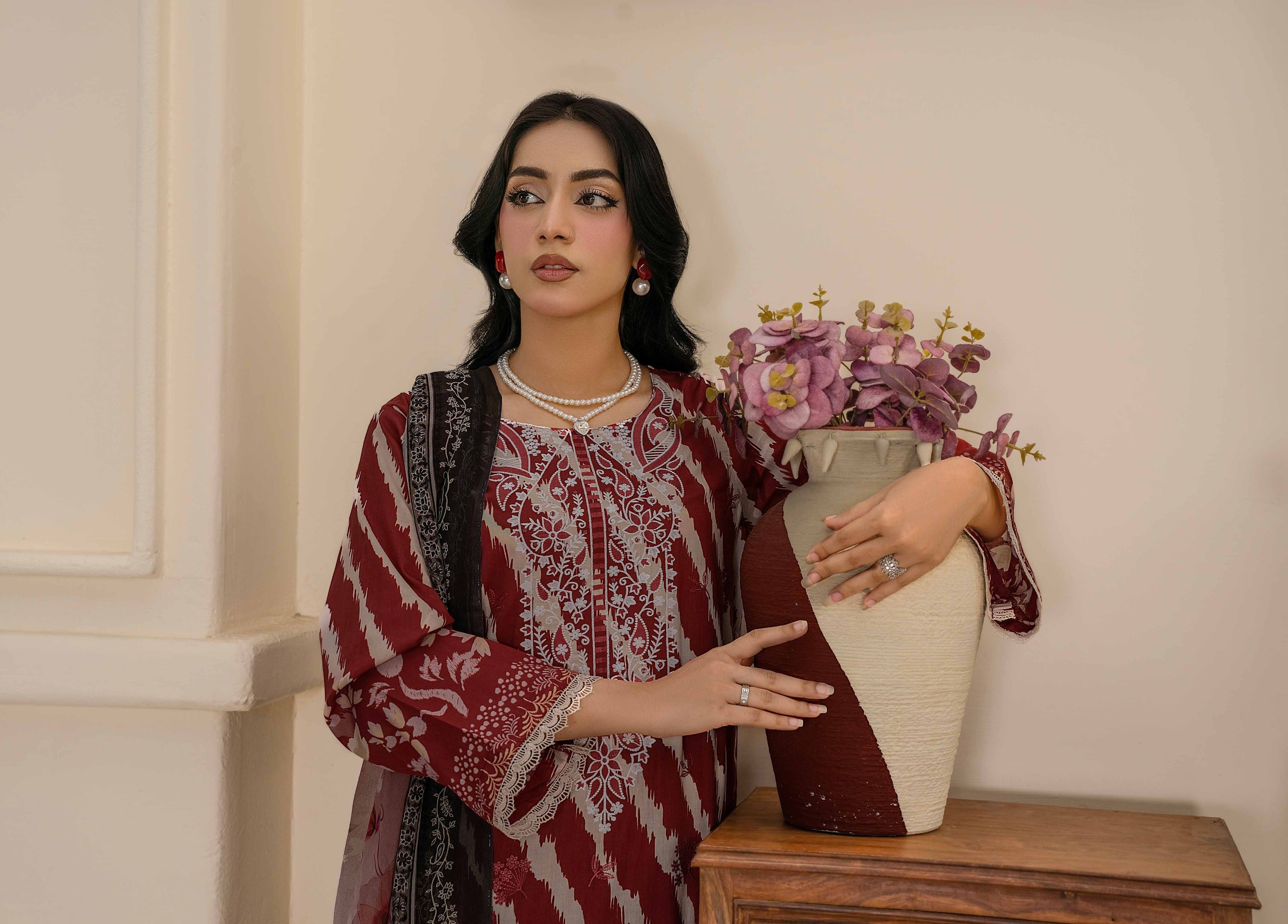 Bin Iqbal V-611 Design 07 Unstitched Lawn Suit - Bin Iqbal unstitched lawn suit image 1