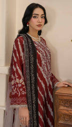 Bin Iqbal V-611 Design 07 Unstitched Lawn Suit - Bin Iqbal unstitched lawn suit image 4