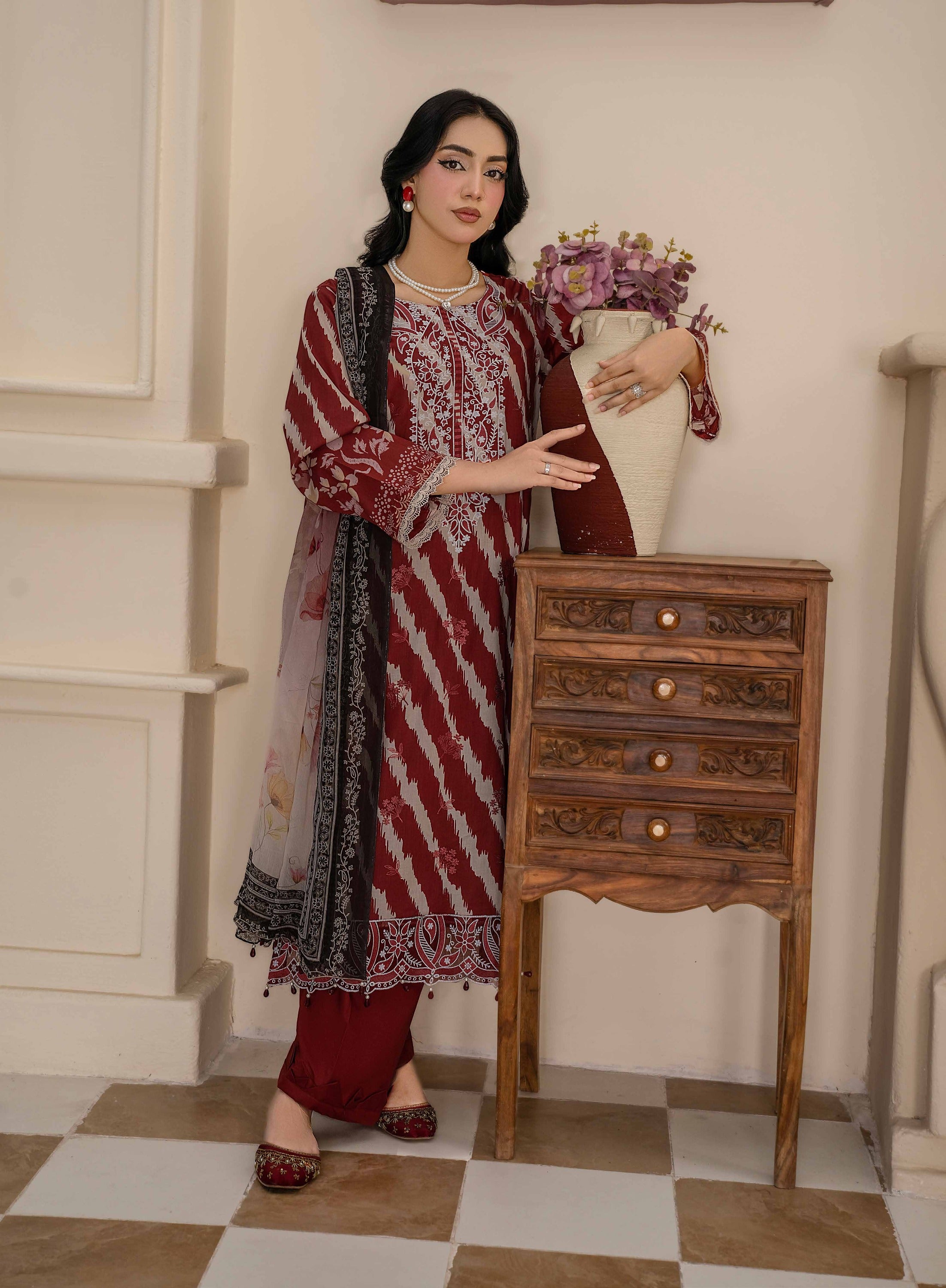 Bin Iqbal V-611 Design 07 Unstitched Lawn Suit - Bin Iqbal unstitched lawn suit image 5