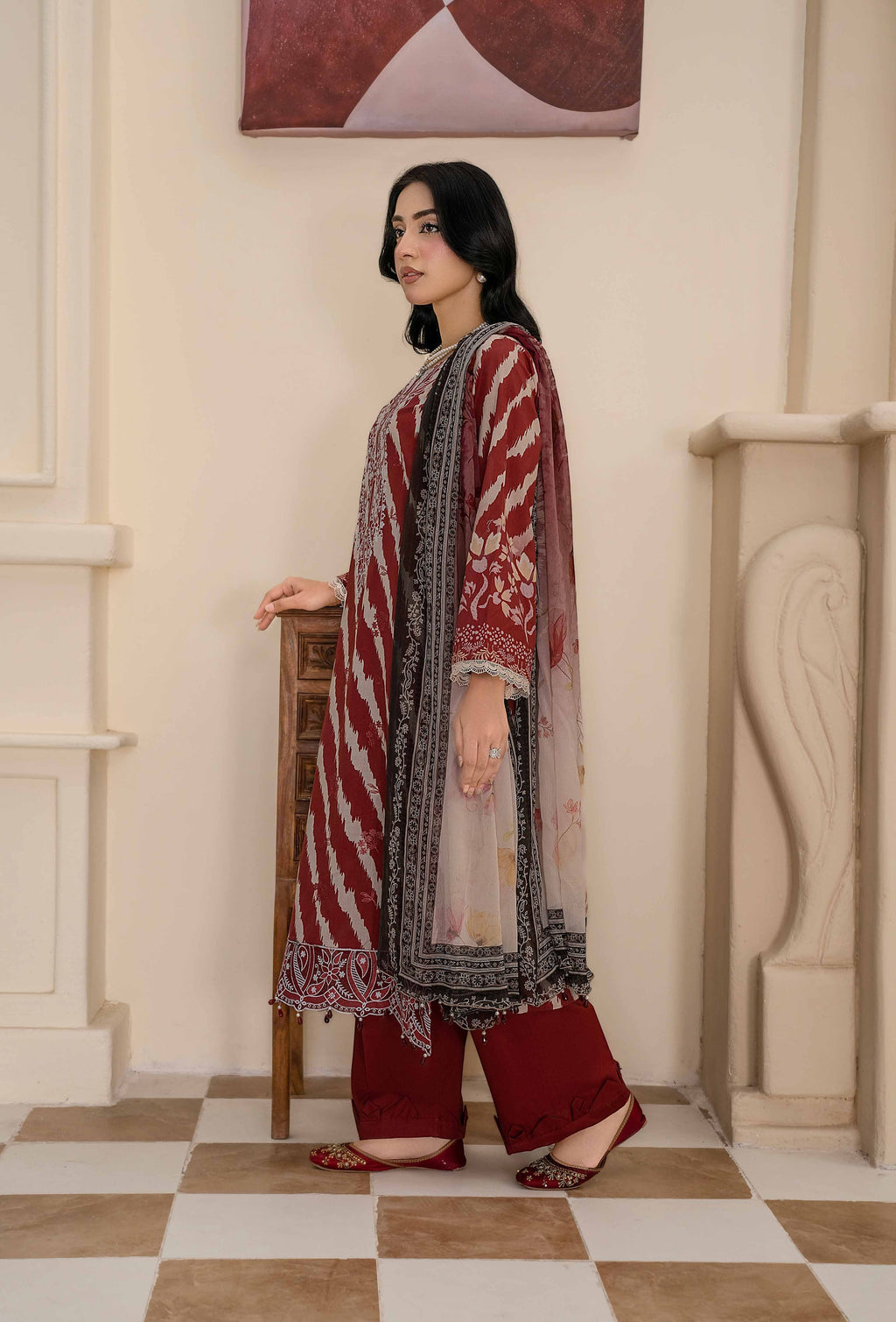 Bin Iqbal V-611 Design 07 Unstitched Lawn Suit - Bin Iqbal unstitched lawn suit image 6