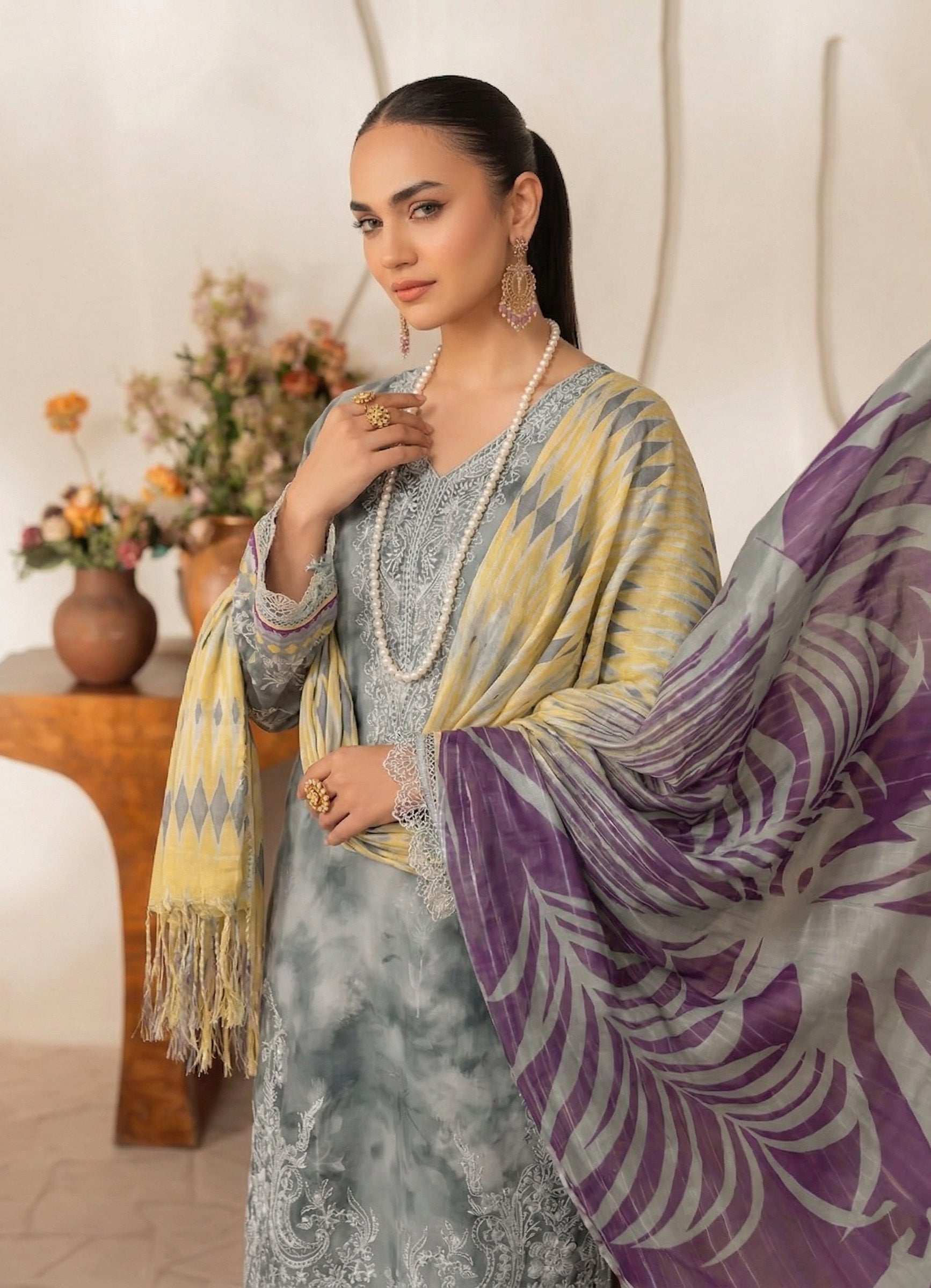 Sobia Waseem RANG BARI VOL-2672 Design 08 Unstitched Lawn Suit - Sobia Waseem unstitched lawn suit image 1