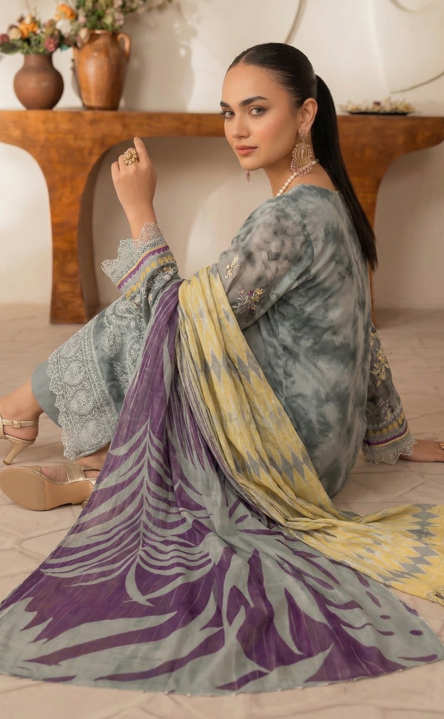 Sobia Waseem RANG BARI VOL-2672 Design 08 Unstitched Lawn Suit - Sobia Waseem unstitched lawn suit image 2