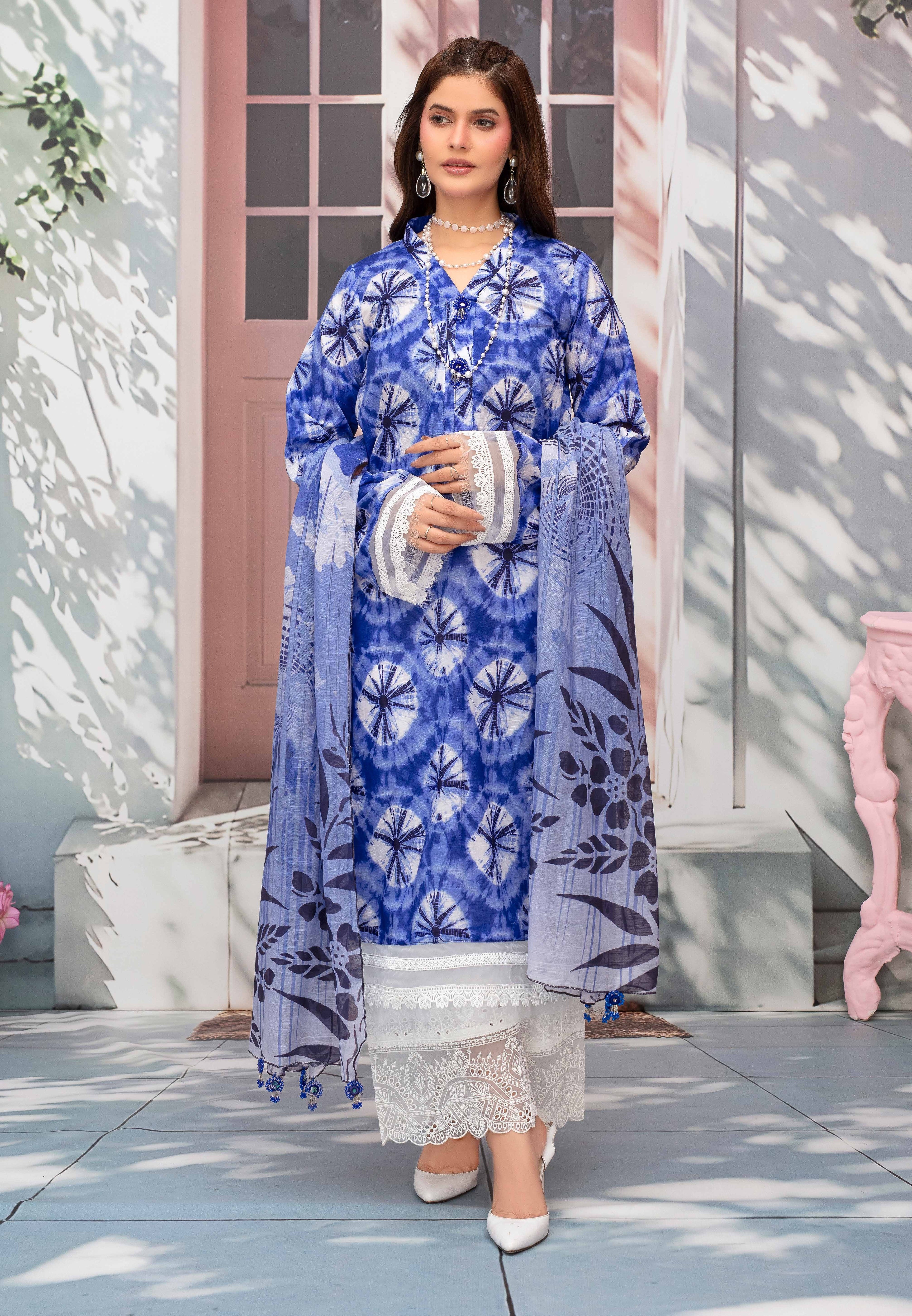 Gull-E-Rukh Milky Book 650 Design 08 Unstitched Lawn Suit - Gull-E-Rukh unstitched lawn suit image 1