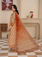 Bin Iqbal V-611 Design 08 Unstitched Lawn Suit - Bin Iqbal unstitched lawn suit image 3